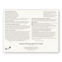 Load image into Gallery viewer, Beaphar Vetopure Dog Flea Repellent Spot On Plant Based Protection