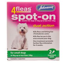 Load image into Gallery viewer, Johnson's 4 Flea Spot-On For Small, Medium & Large Dogs
