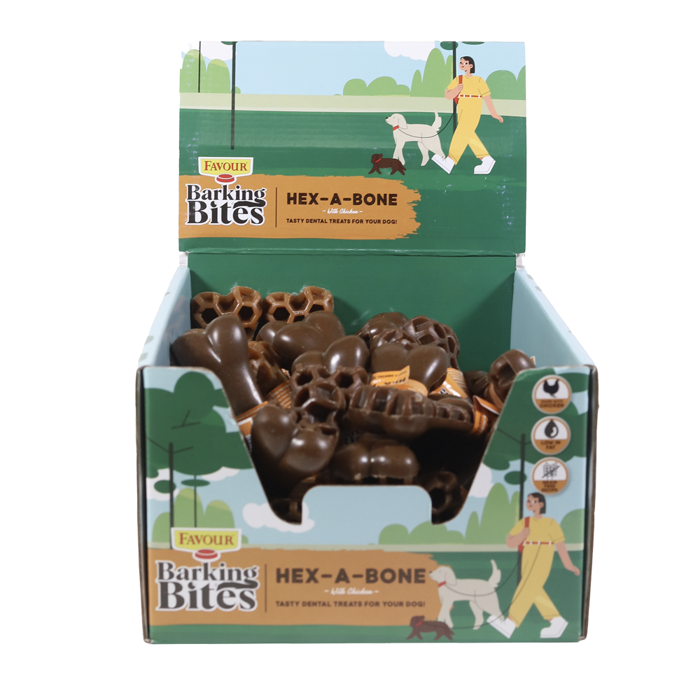 Hex-A-Bone for Dogs Favour Barking Bites 54g