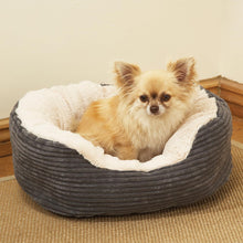 Load image into Gallery viewer, Rosewood Grey Jumbo Cord/Plush Dog Bed