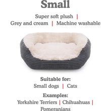 Load image into Gallery viewer, Rosewood Grey Jumbo Cord/Plush Dog Bed