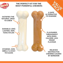 Load image into Gallery viewer, Nylabone Dura Chew Extreme Tough Dog Chew Toy Bones, Bacon & Chicken, Large