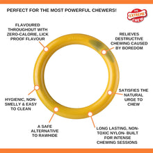 Load image into Gallery viewer, Nylabone Extreme Tough Dog Chew Ring Durable Bacon & Cheeseburger Flavoured Chew for Strong Chewers