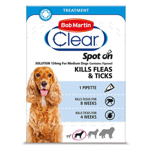 Bob Martin Flea Clear Fipronil Spot On Flea & Tick Treatment For Dogs