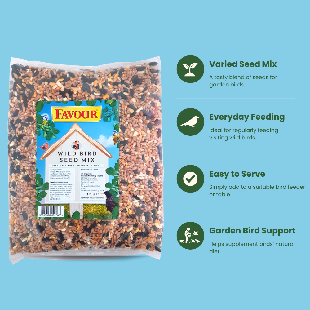 Favour Wild Bird Seed Mix 1kg