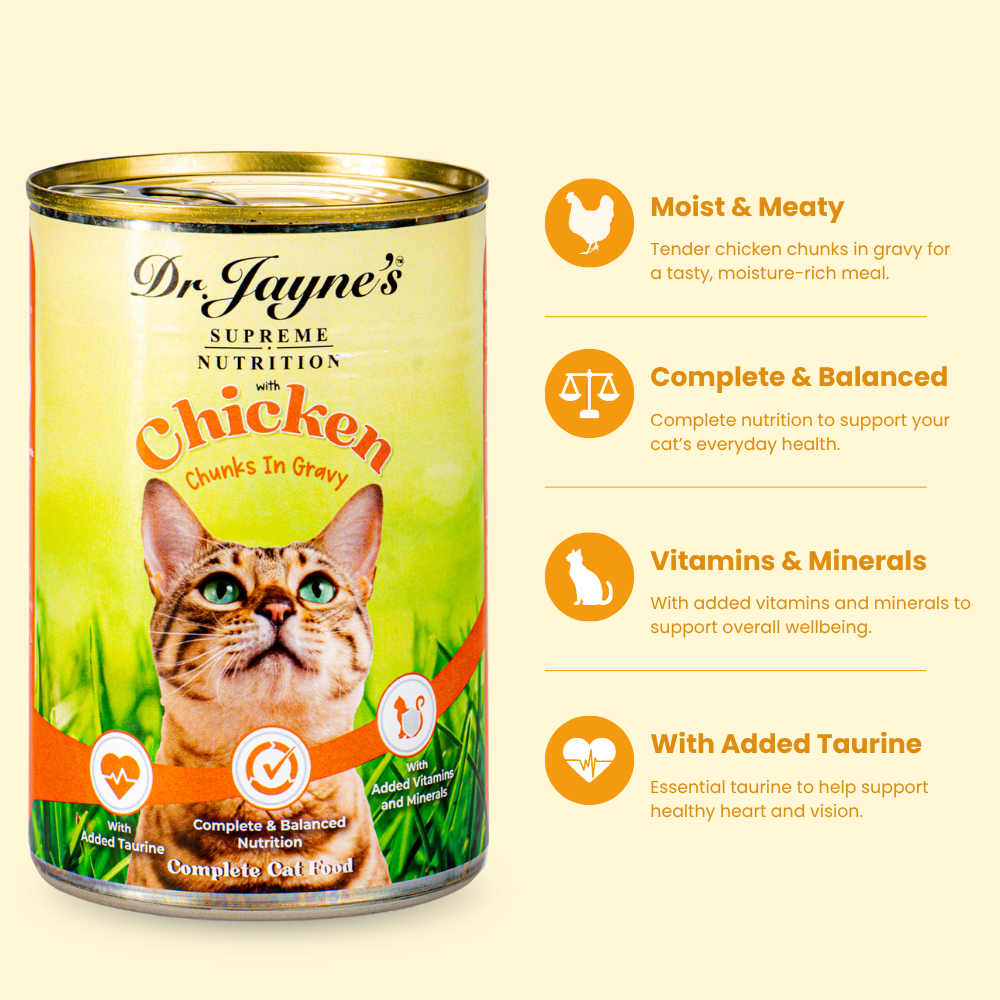 Dr Jayne's Cat Food with Chicken Chunks in Gravy