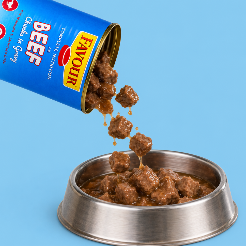 Favour with Beef Chunks in Gravy