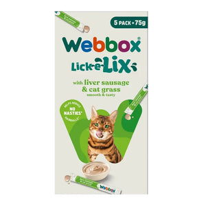 Webbox Lick-E-Lix Liver Sausage & Cat Grass 75g