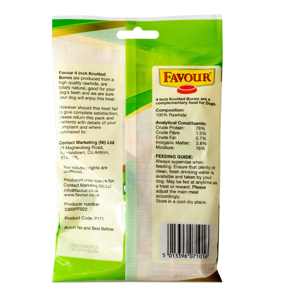 Favour 4 Inch Knotted Bone Two Pack