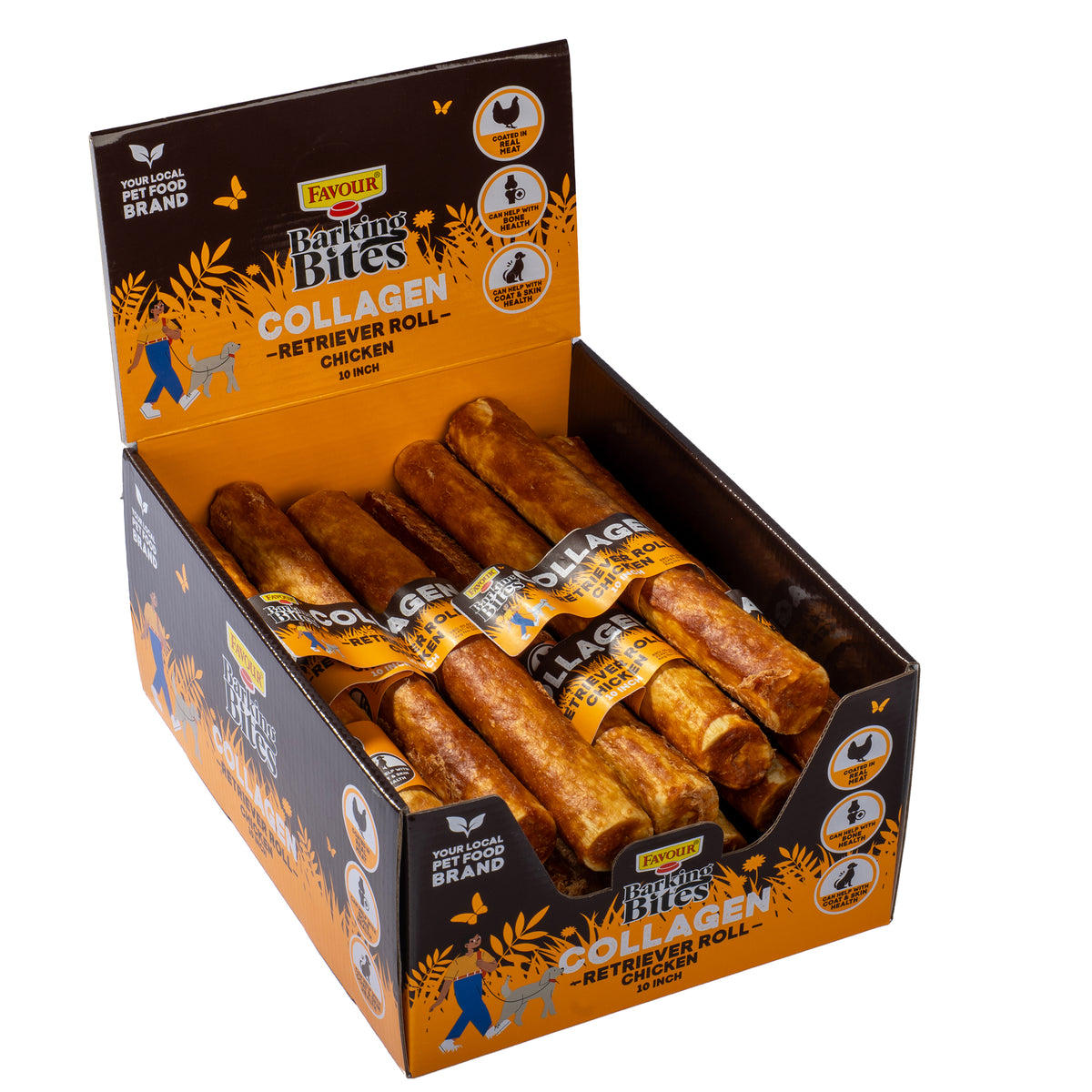 Favour Collagen Chicken 10" Retriever Rolls