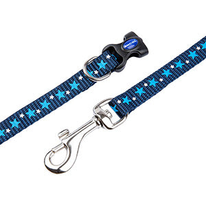 Ancol Small Bite Star Blue Puppy and Small Dog Collar and Lead Set