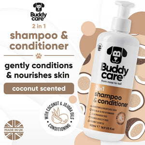 Buddycare 2 In 1 Dog Shampoo & Conditioner 500ml