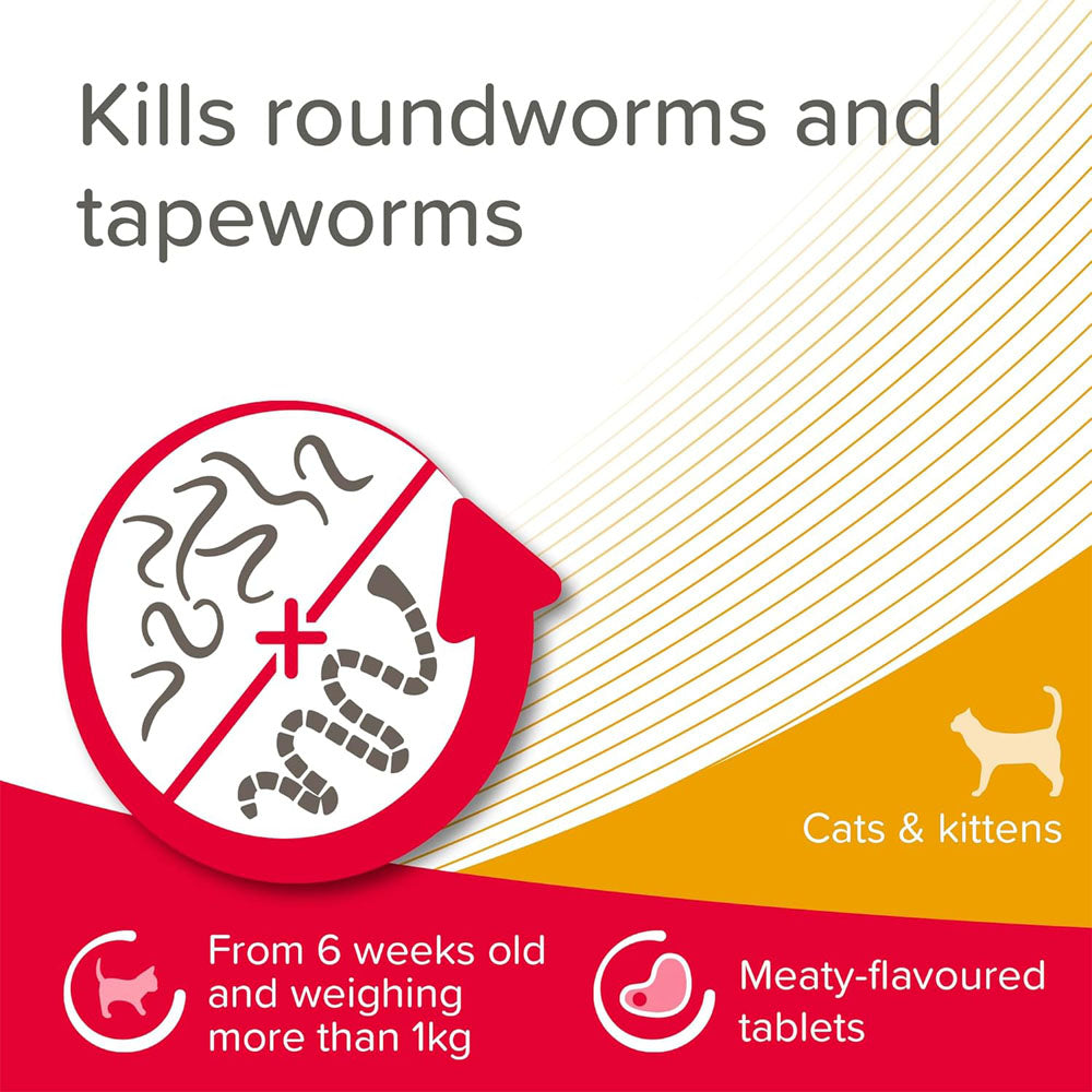 Beaphar Worm Clear Tablets for Cats and Kittens