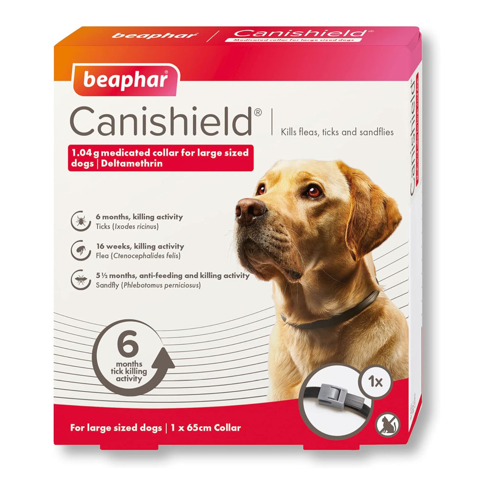 Beaphar Canishield® Medicated Flea & Tick Collar for Small, Medium & Large Dogs