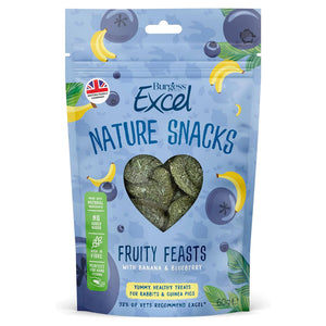 Burgess Excel Fruity Feasts Treats for Rabbits and Guinea Pigs 60 g