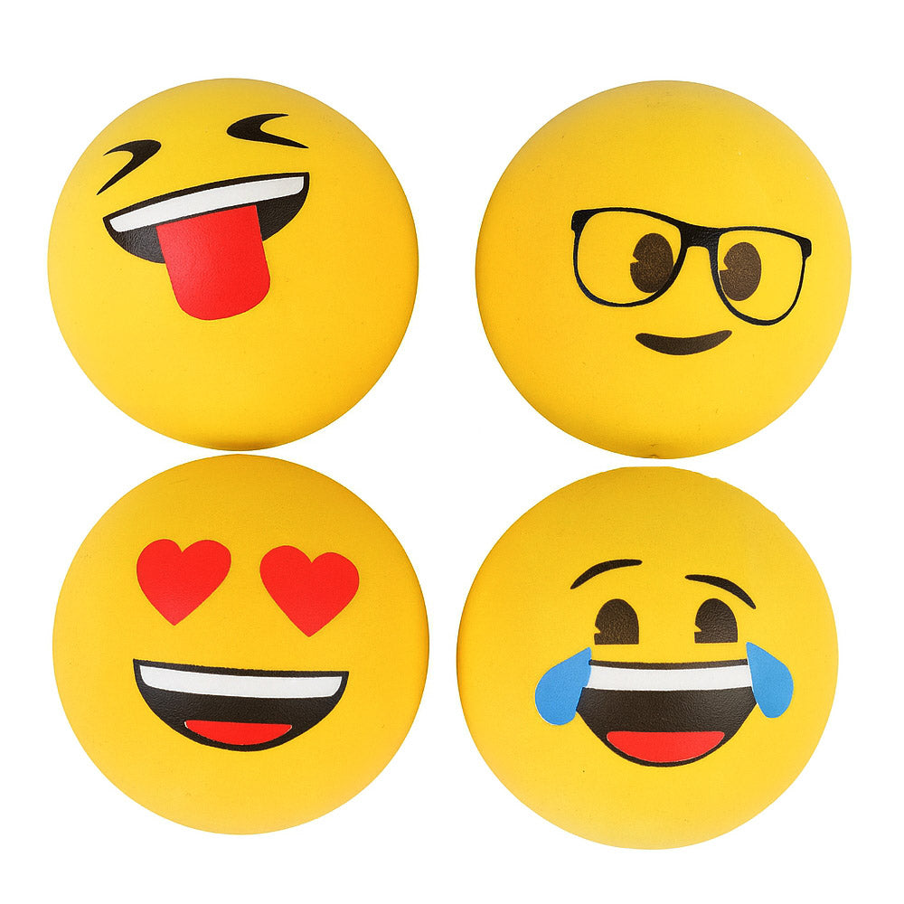 Cheeko Emoji Sponge Ball Fetch Dog Toy
