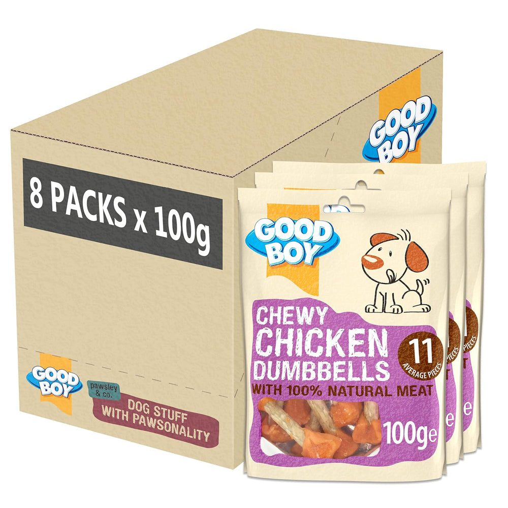 Good Boy Chicken Dumbells 100g Low Fat Natural Dog Treats