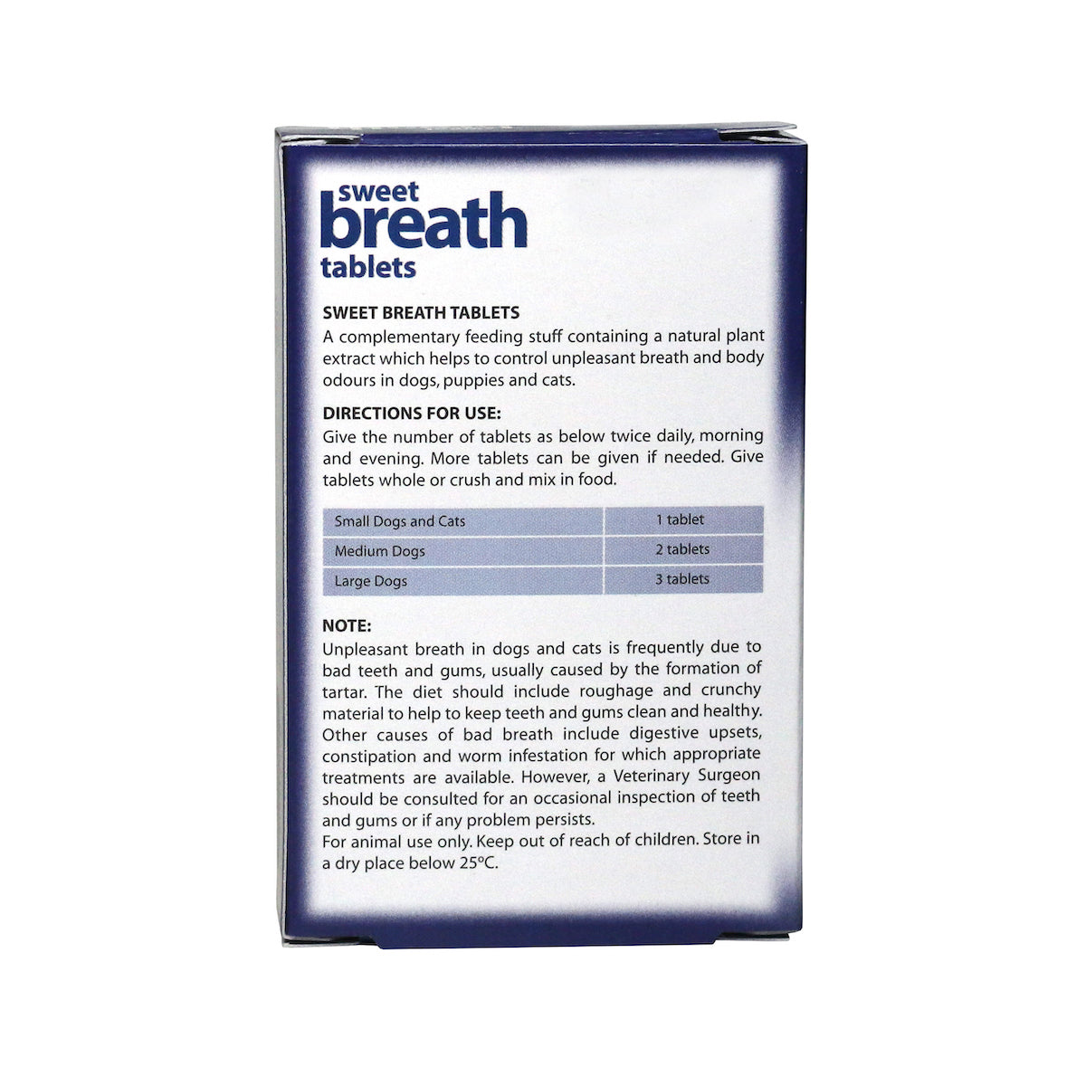 Johnson's Vet Sweet Breath Tablets for Cats & Dogs, 30 Tablets
