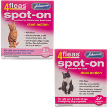 Load image into Gallery viewer, Johnson's Vet 4Fleas Spot On Flea Treatment for Cats &amp; Kittens
