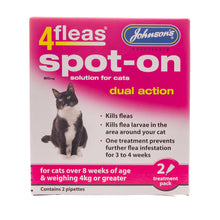 Load image into Gallery viewer, Johnson's Vet 4Fleas Spot On Flea Treatment for Cats &amp; Kittens
