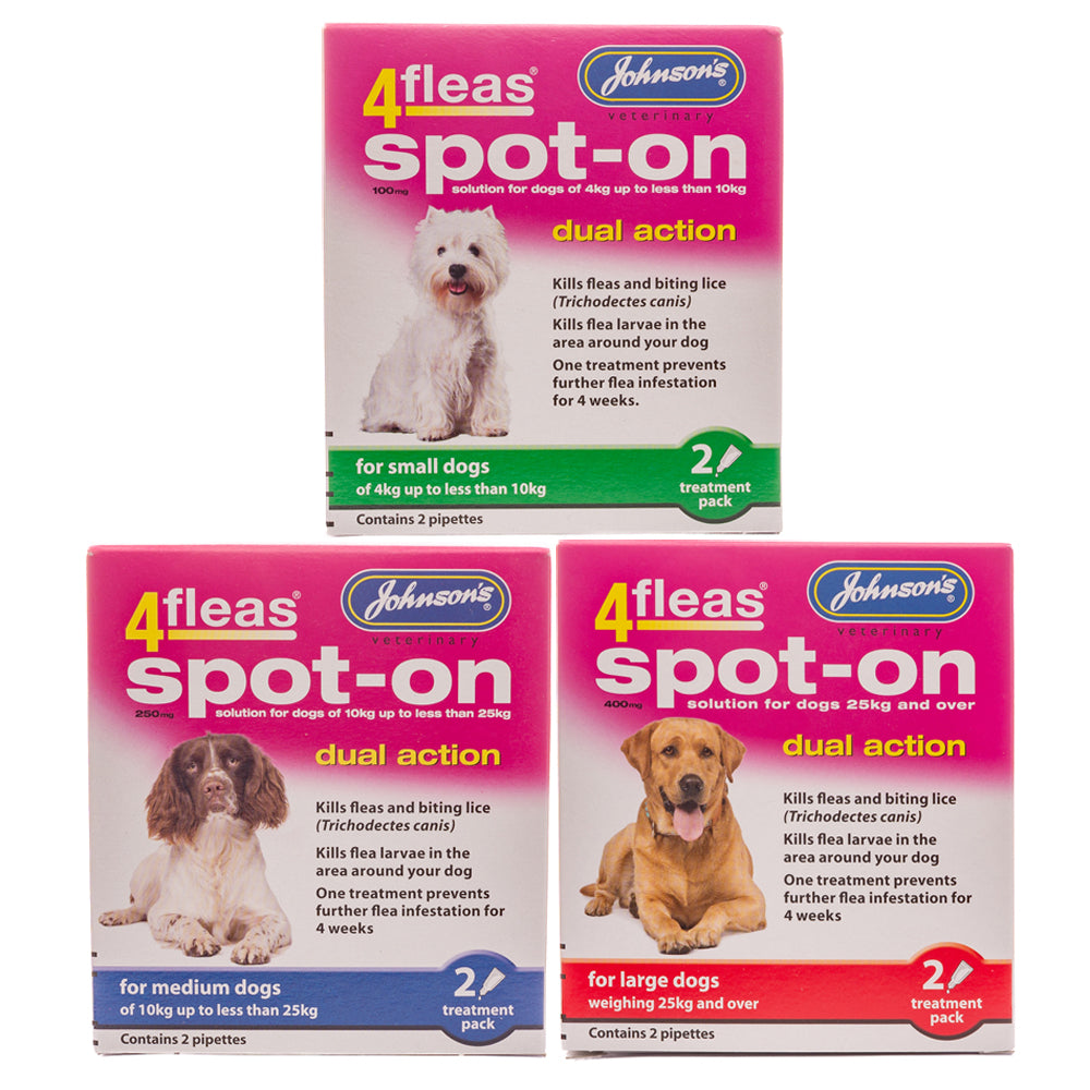 Johnson's 4 Flea Spot-On For Small, Medium & Large Dogs