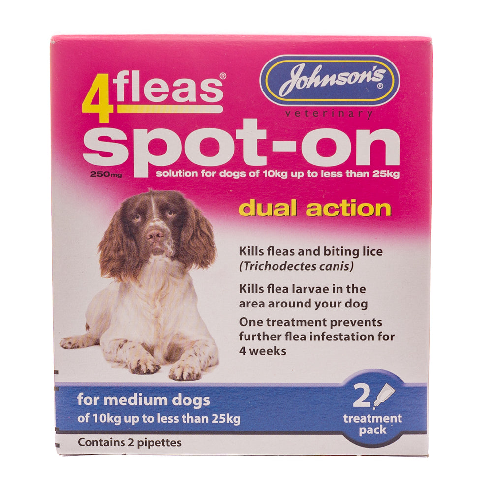 Johnson's 4 Flea Spot-On For Small, Medium & Large Dogs