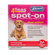 Load image into Gallery viewer, Johnson&#39;s 4 Flea Spot-On For Small, Medium &amp; Large Dogs
