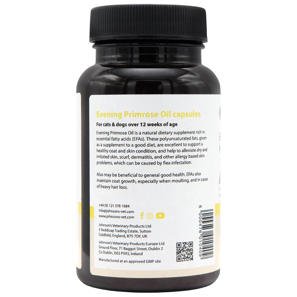 Johnsons Vet Evening Primrose Oil Capsules for Dogs & Cats