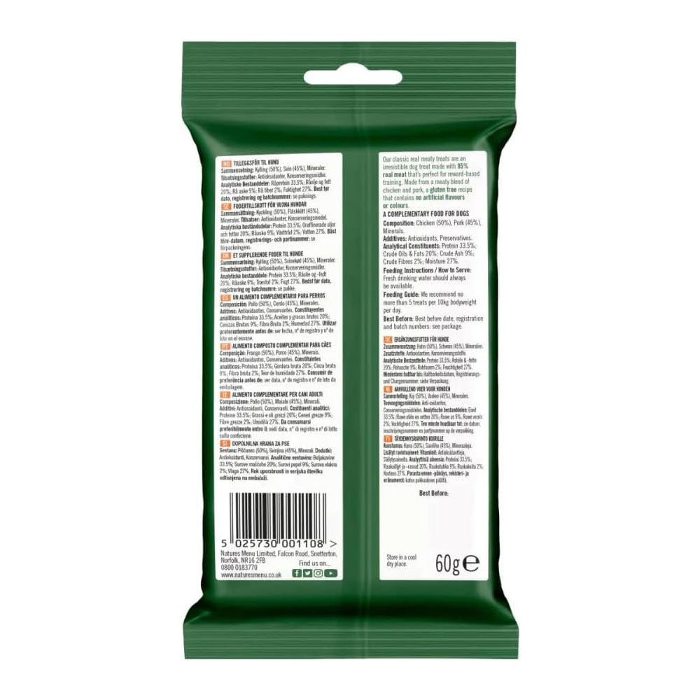 Natures Menu Real Meaty Dog & Puppy Treats 60g