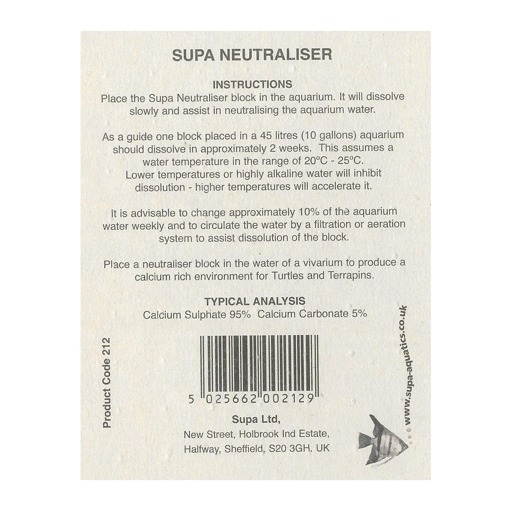 Supa Turtle/Fish Neutraliser – pH Buffer & Calcium Supplement