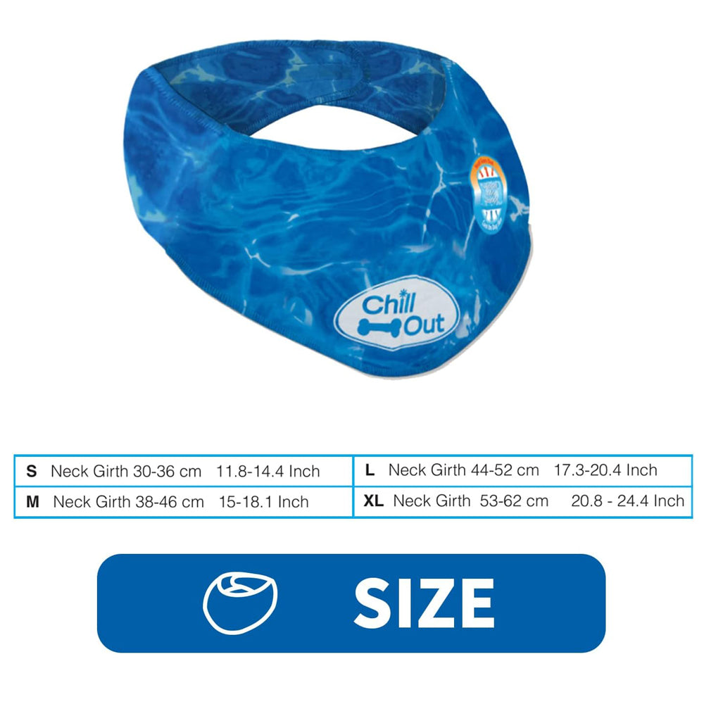 All For Paws Chill Out Ice Bandana Collar for Cooling Dogs