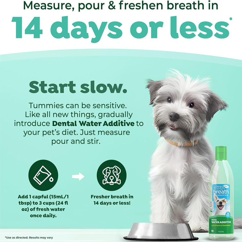 TropiClean Fresh Breath Dog Teeth Cleaning Water Additive 473ml