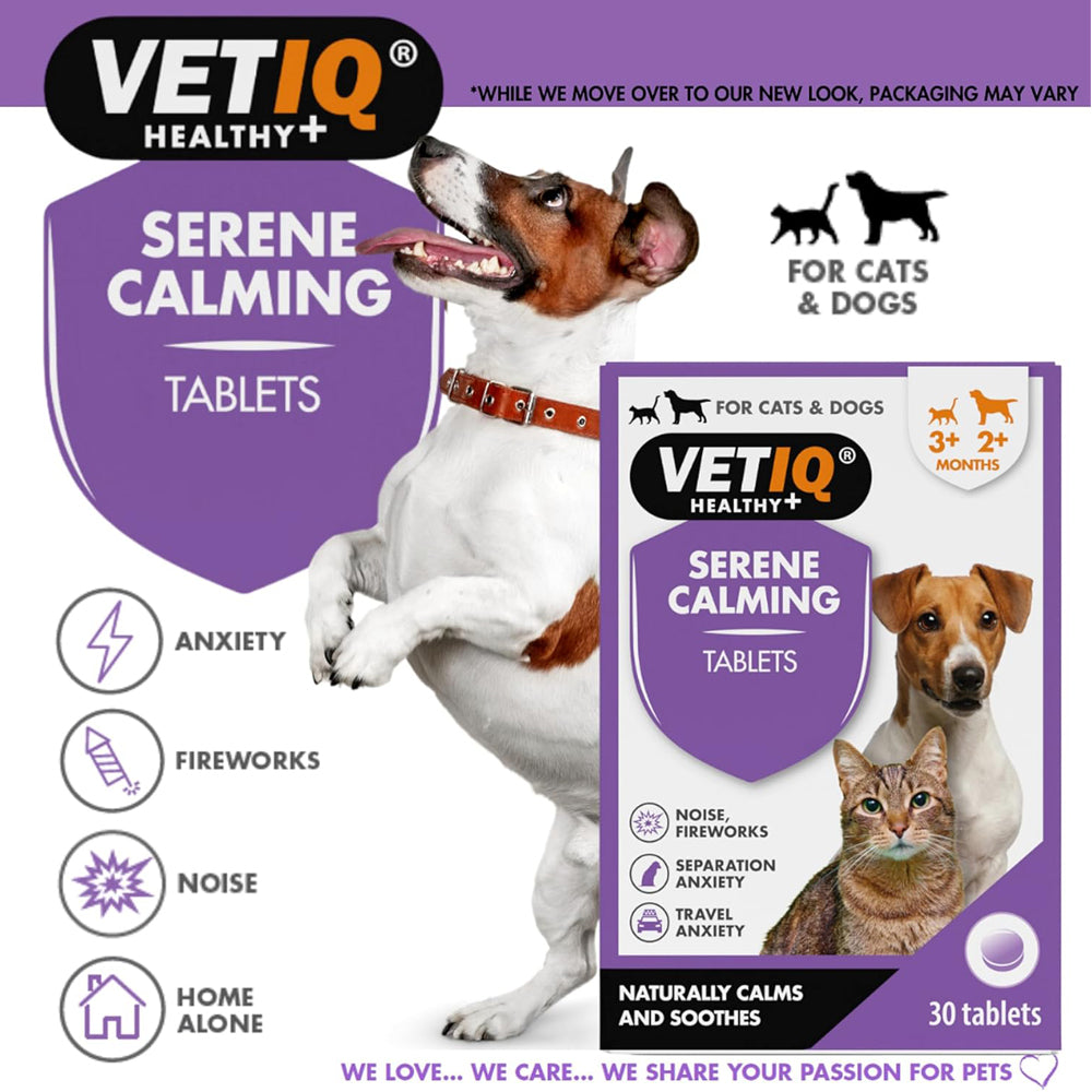 VETIQ Serene Calming Tablets for Cats & Dogs