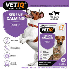 Load image into Gallery viewer, VETIQ Serene Calming Tablets for Cats &amp; Dogs (30 Tablets)

