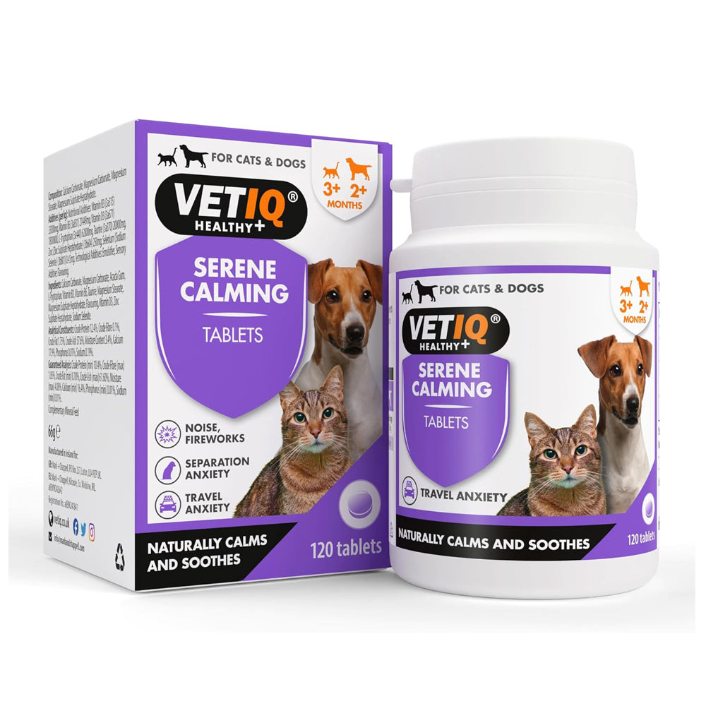 Vetiq Serene Calming Tablets for Cats & Dogs