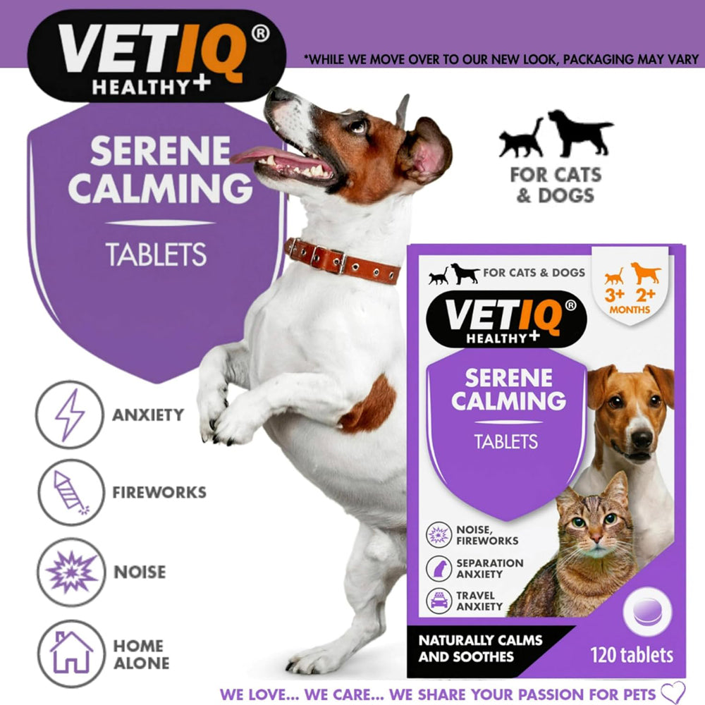Vetiq Serene Calming Tablets for Cats & Dogs
