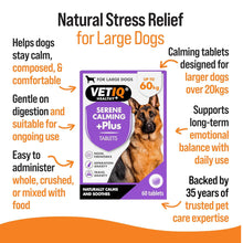 Load image into Gallery viewer, VETIQ Serene Calming Plus+ Tablets for Large Dogs (60 Tablets)
