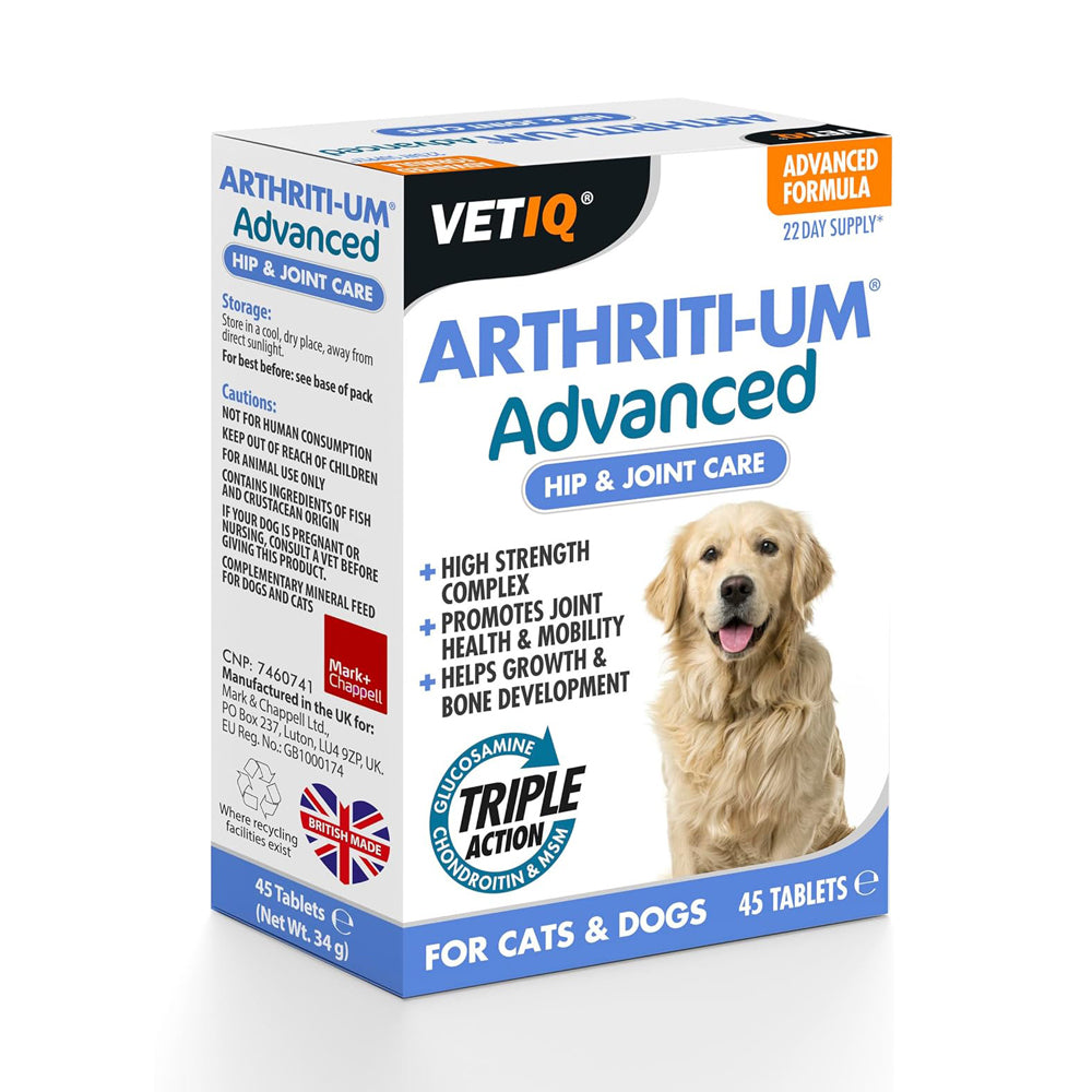VETIQ Advanced Hip & Joint Care Tablets for Cats & Dogs