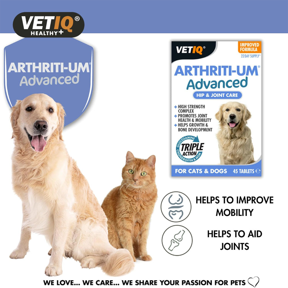VETIQ Advanced Hip & Joint Care Tablets for Cats & Dogs