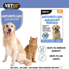 Load image into Gallery viewer, VETIQ Advanced Hip &amp; Joint Care Tablets for Cats &amp; Dogs
