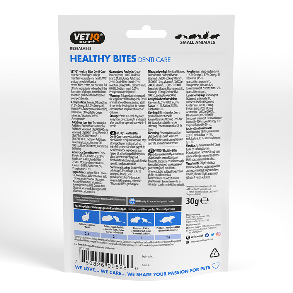 VetIQ Healthy Bites Denti-Care Dental Treats for Small Animals