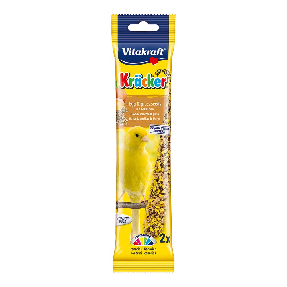 Vitakraft Kracker Canary Treat Sticks with Egg and Grass Seeds
