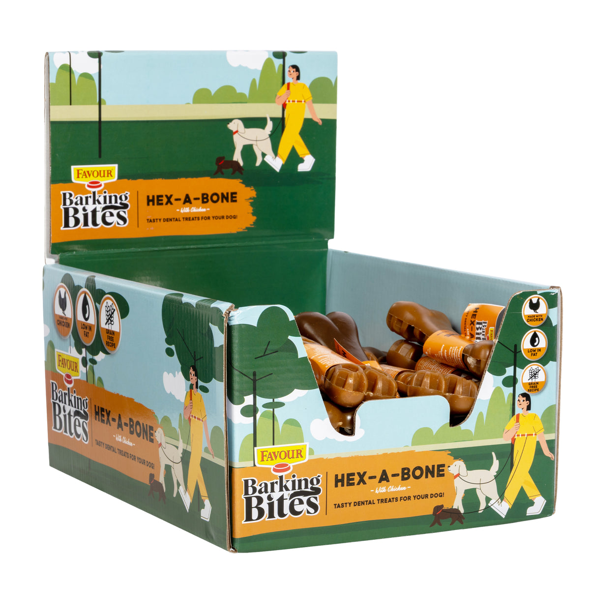 Favour Barking Bites Hex-A-Bone 54g