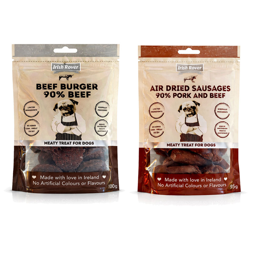 Irish Rover Beef Burger & Sausages Dog Treats