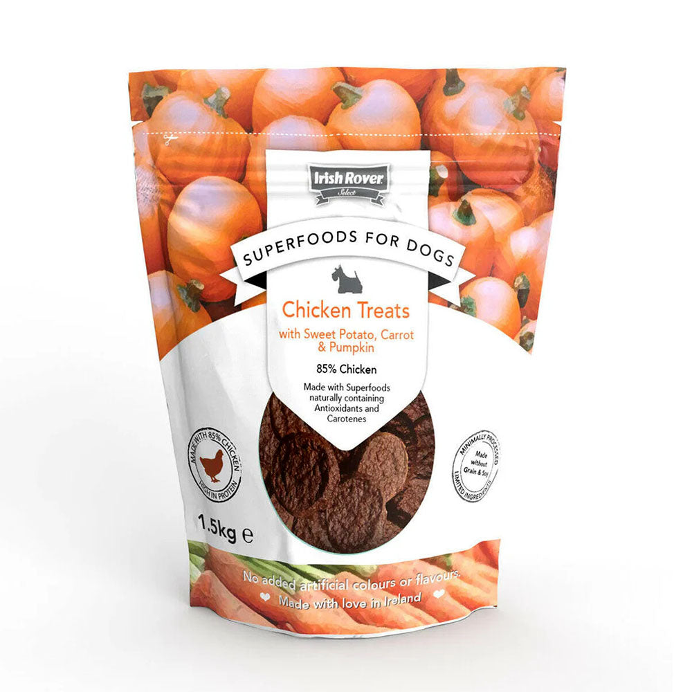 Irish Rover Superfoods Dog Treats Chicken with Sweet Potato, Carrot & Pumpkin 1.5kg