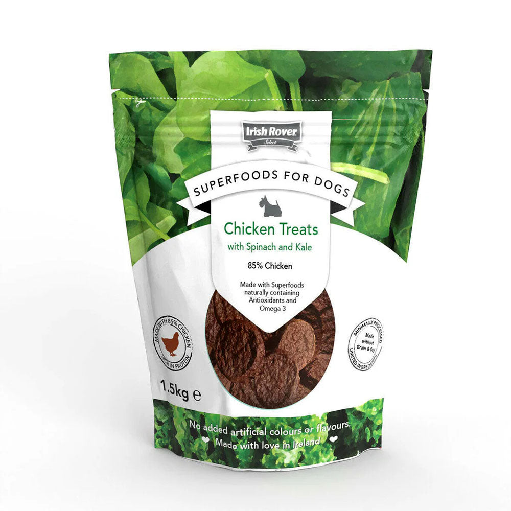Irish Rover Superfoods Dog Treats Chicken with Spinach & Kale 1.5kg