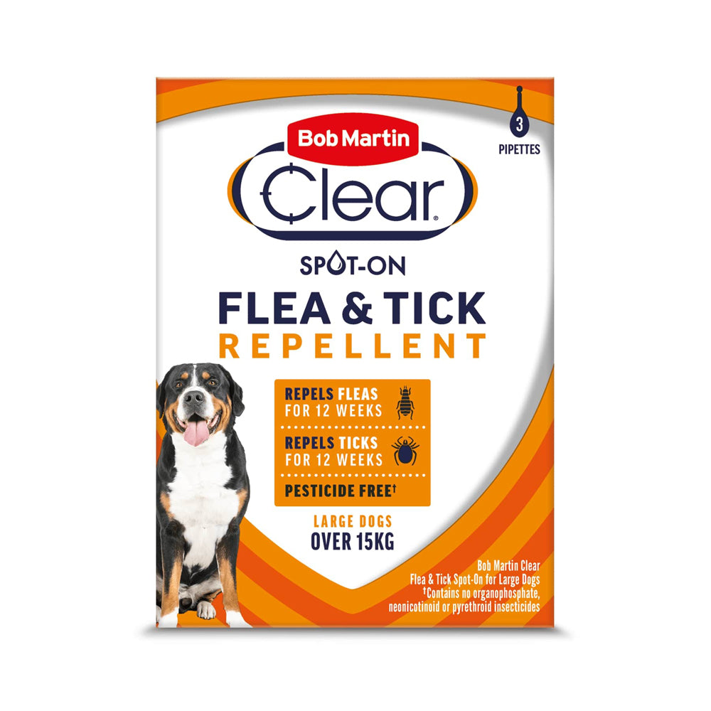 Bob Martin Clear Spot On Flea & Tick Prevention For Dogs