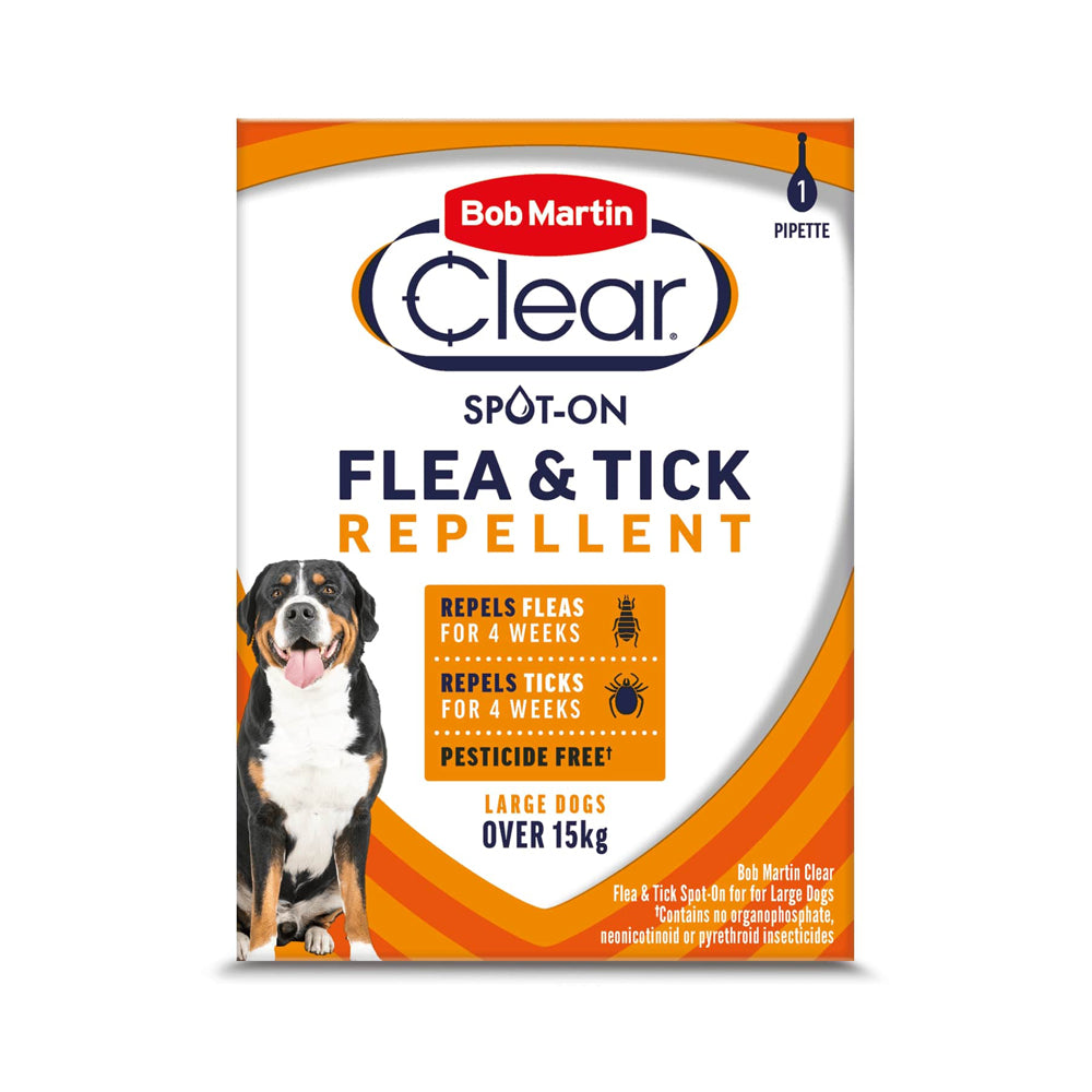 Bob Martin Clear Spot On Flea & Tick Prevention For Dogs
