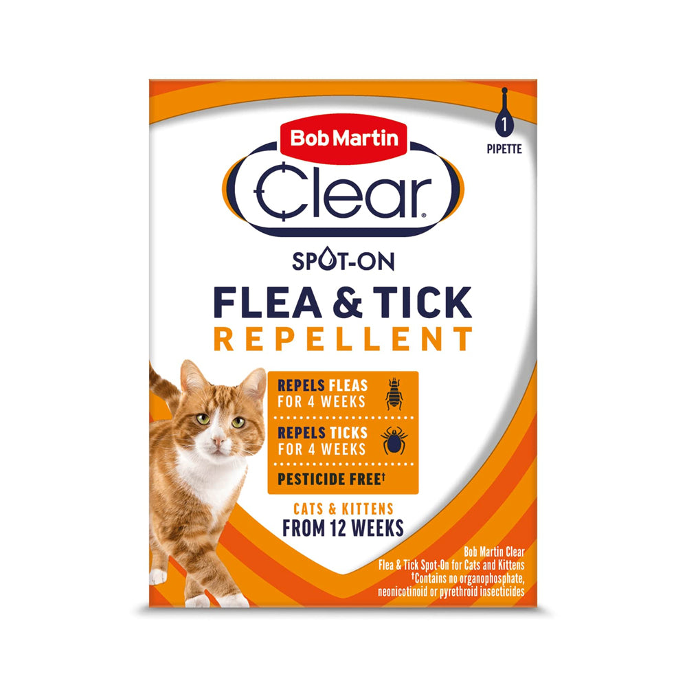 Bob Martin Clear Flea & Tick Cat Spot On Prevention