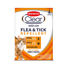 Load image into Gallery viewer, Bob Martin Clear Flea &amp; Tick Cat Spot On Prevention
